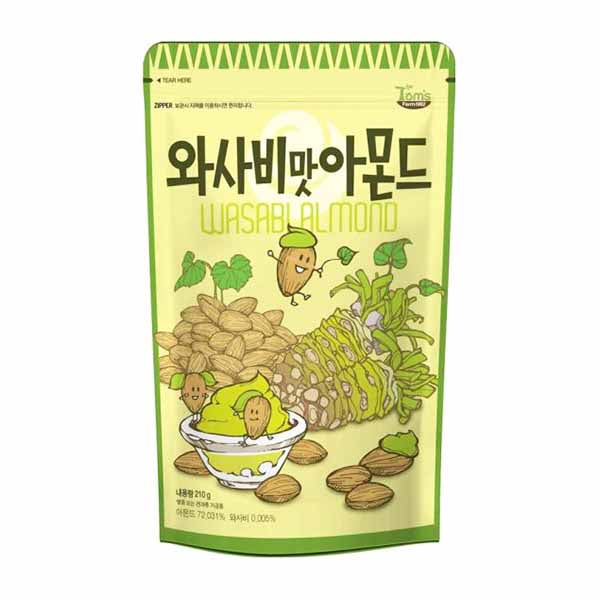 (PROMO) Tom's Farm Sweet Wasabi Almond (not spicy) 210g - SIJANG MART - #1 Online Korean Grocery Delivery Metro Manila