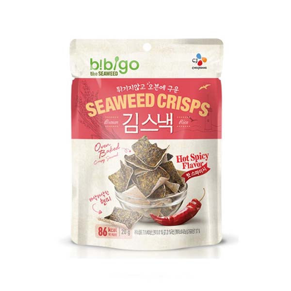 CJ Bibigo Seaweed Crisps Snack (Hot Spicy Flavor) 20g (exp: June 23, 2022)