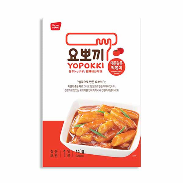 YOPOKKI Sweet & Spicy Tteokbokki (Topokki) (For 1 person) 140g (Exp: Mar 3, 2022)