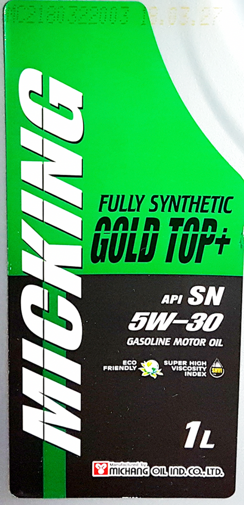 MICKING GOLD TOP+ SN 5W30/GF-5/PAO (for Gasoline) 1L