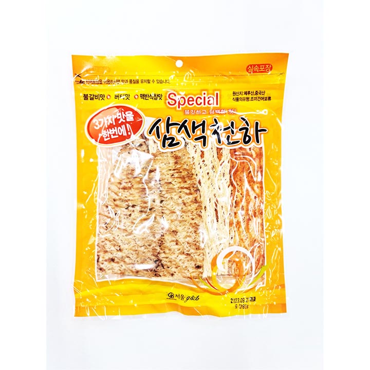 Grilled Dried Fish Snack (Samsaek Cheonha) (3 Flavors)