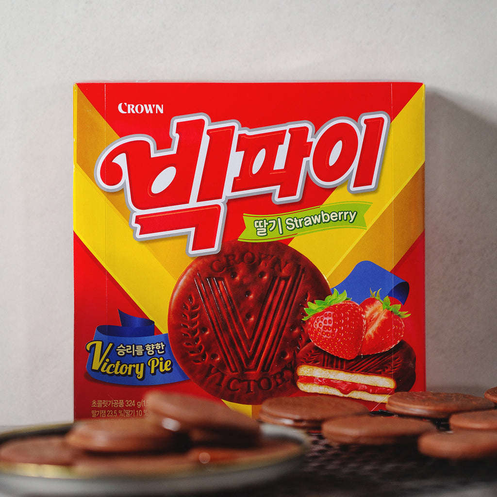 Crown Vic Pie (Strawberry) (18g*12pcs) 216g - SIJANG MART - #1 Online Korean Grocery Delivery Metro Manila