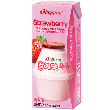 Binggrae Strawberry Milk 200ml (1 pc)