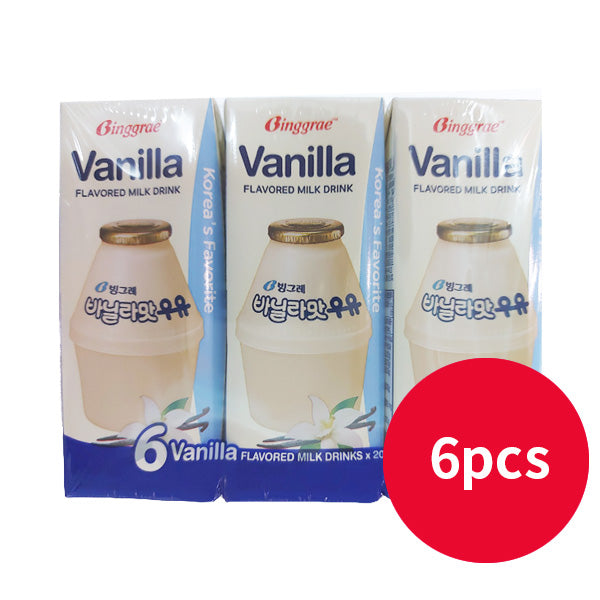 Binggrae Vanilla Milk 200ml (6 pcs)